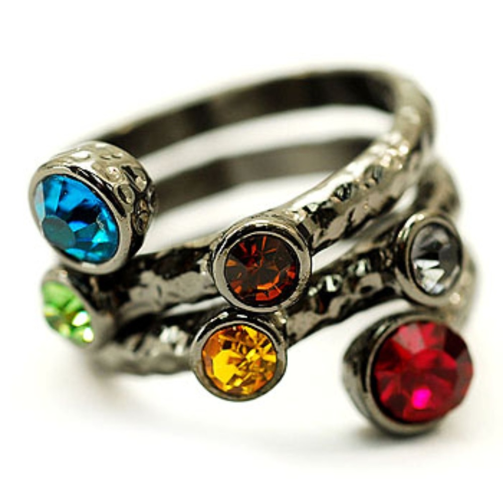 Bejeweled Coiled Ring